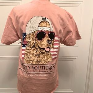 Simply Southern pink tee shirt, size Medium